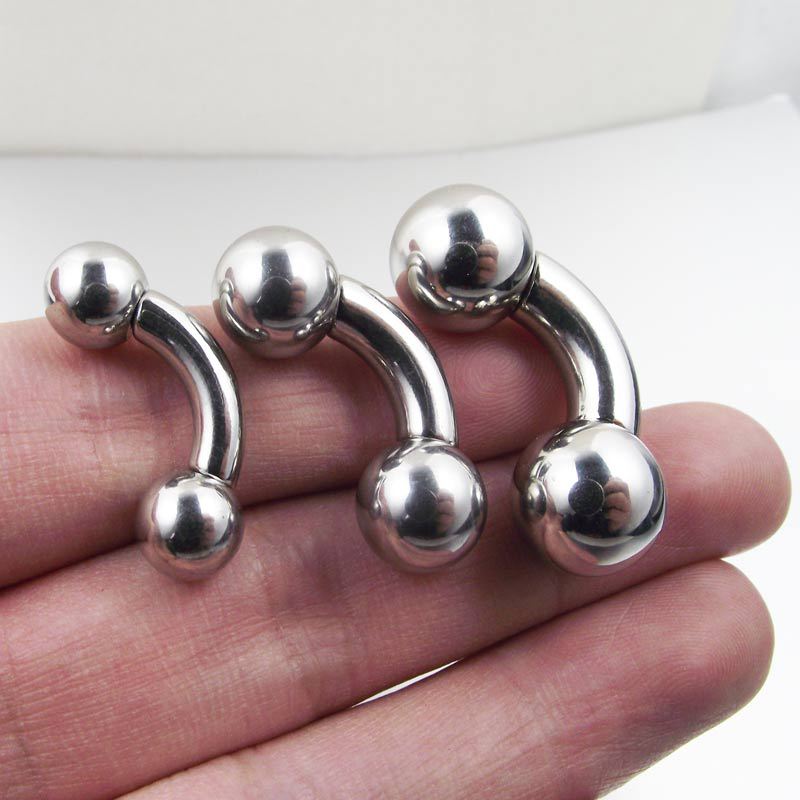 1Pc Big Size Straight Barbell  - Nipple Bar Curved recension och pris