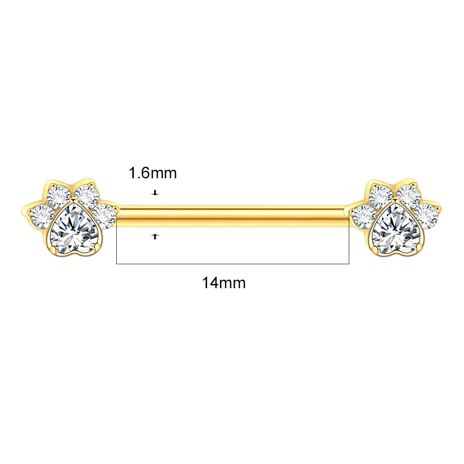 1Pc Titanium Flower Nipple Pie - Body Jewelry Nipple Rings recension och pris
