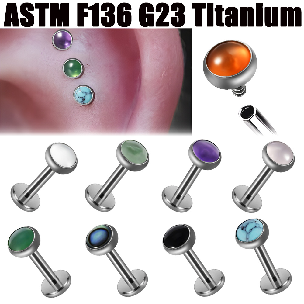 1PC 16g G23 Titanium Crystal&S - Body Jewelry Labret recension och pris