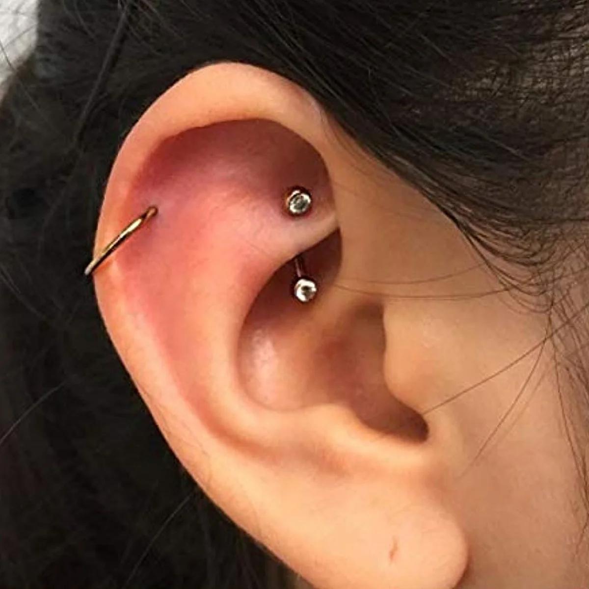 6pcs/Set Elegant Cute 16G Curv - Rook Curved Barbell recension och pris