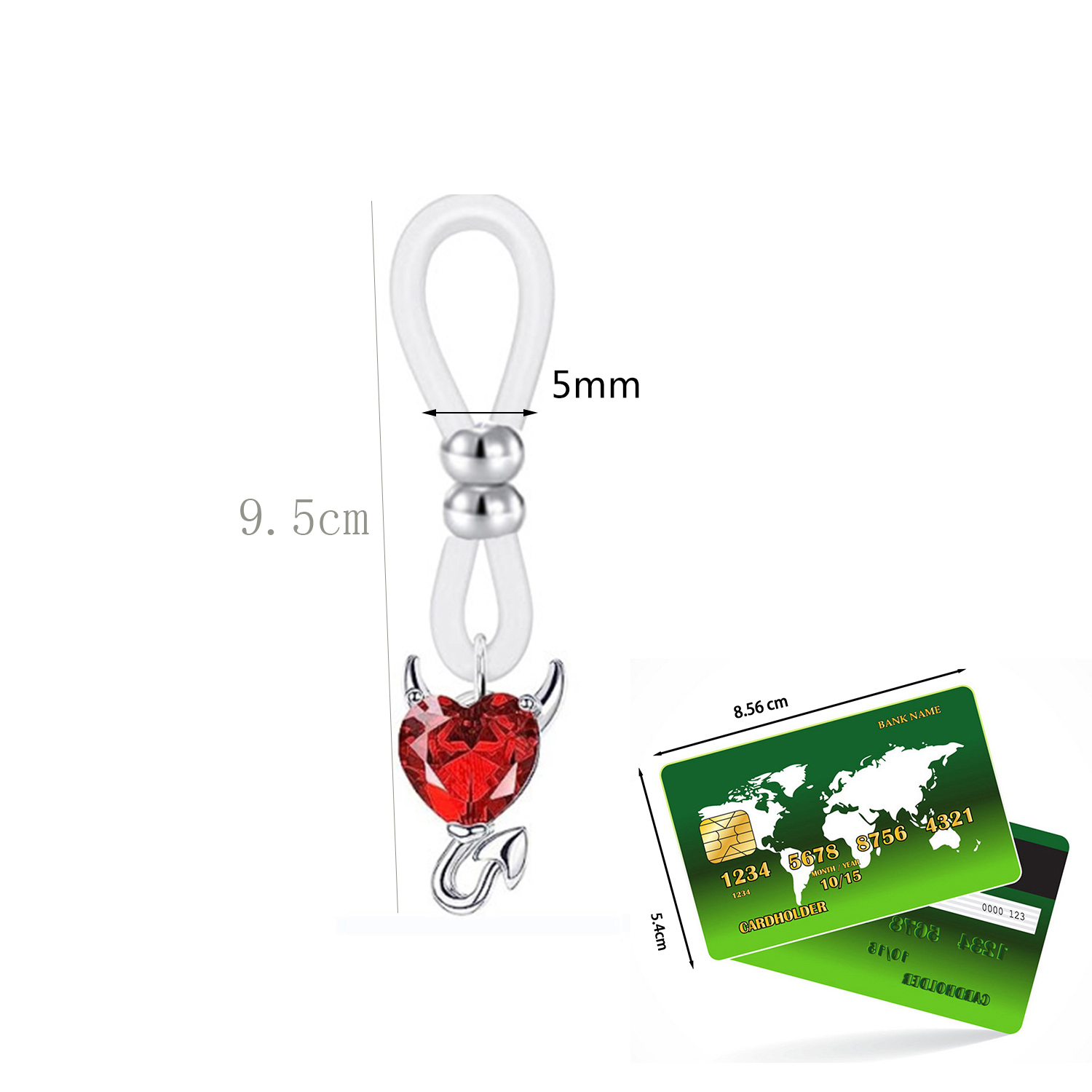 Alloy Silicone Butterfly Heart - Body Jewelry Nipple Rings recension och pris