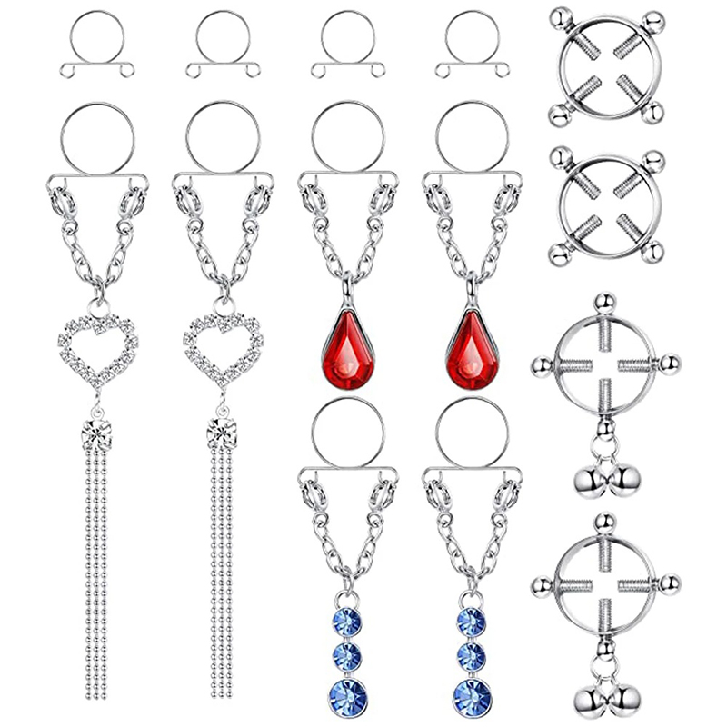 New 1 Pair Sexy Tassel Crystal - Body Jewelry Nipple Rings recension och pris