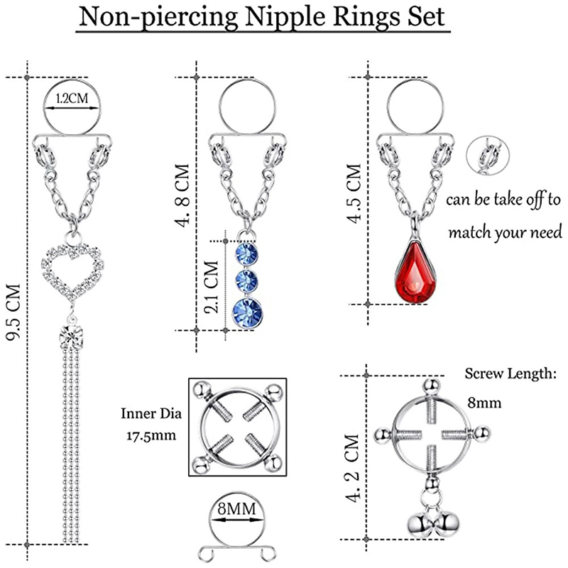 New 1 Pair Sexy Tassel Crystal - Body Jewelry Nipple Rings recension och pris
