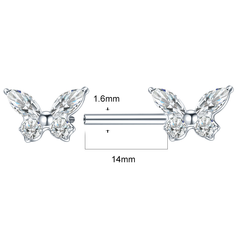 1Pc G23 Titanium Nipple Ring S - Body Jewelry Nipple Rings recension och pris