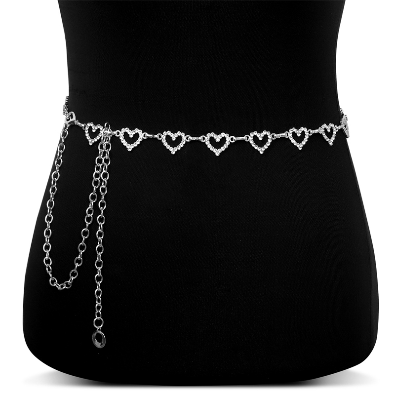 Fashion Rhinestone Heart Waist - Body Jewelry Women recension och pris