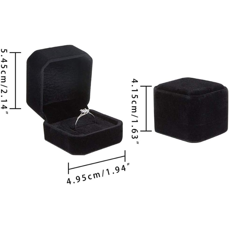 10 Pack Velvet Ring Box Earrin - Body Jewelry Display recension och pris