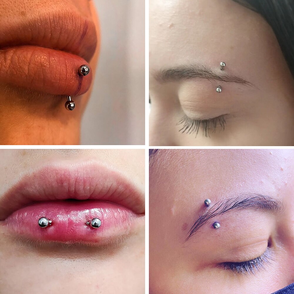 1Pc Titanium Piercing Curved B - Rook Curved Barbell recension och pris