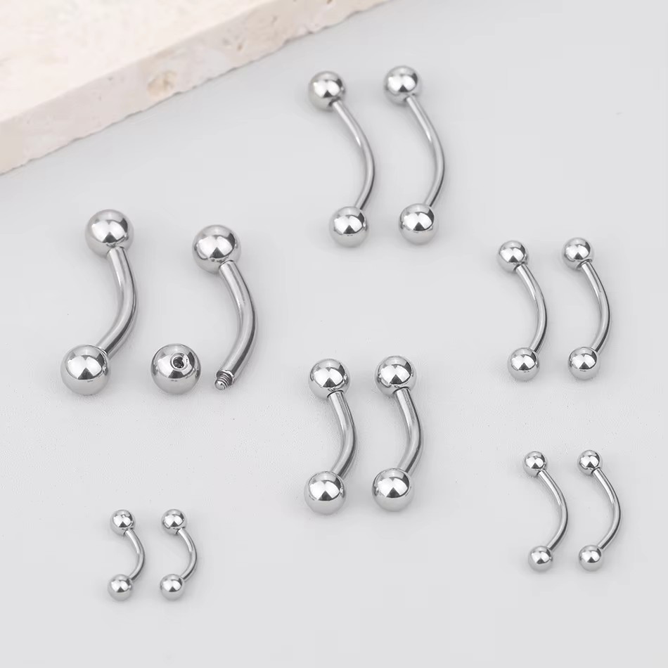 1Pc Titanium Piercing Curved B - Rook Curved Barbell recension och pris