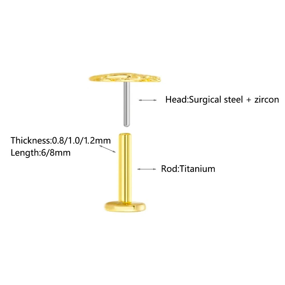 ASTM F136 G23 Titanium Flower  - Conch Earring Hoop recension och pris