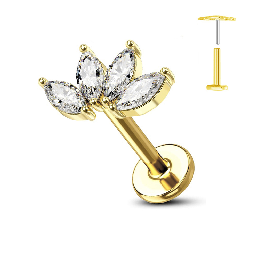 ASTM F136 G23 Titanium Flower  - Conch Earring Hoop recension och pris