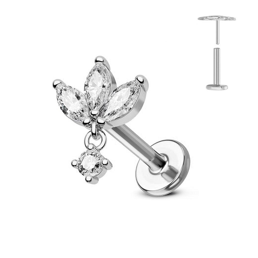 ASTM F136 G23 Titanium Flower  - Conch Earring Hoop recension och pris
