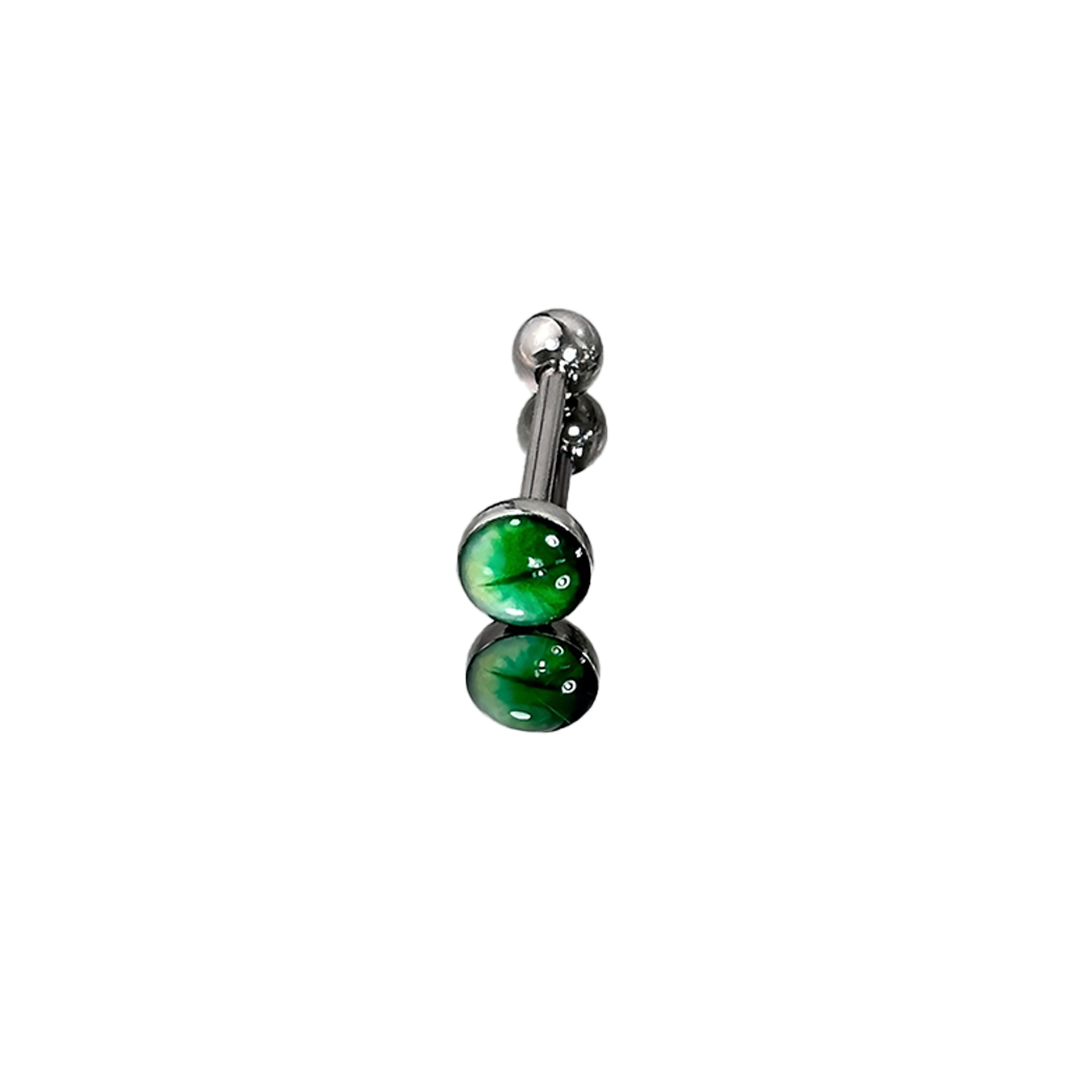 1Pc High-Quality Trendy Green  - Body Jewelry Titanium recension och pris
