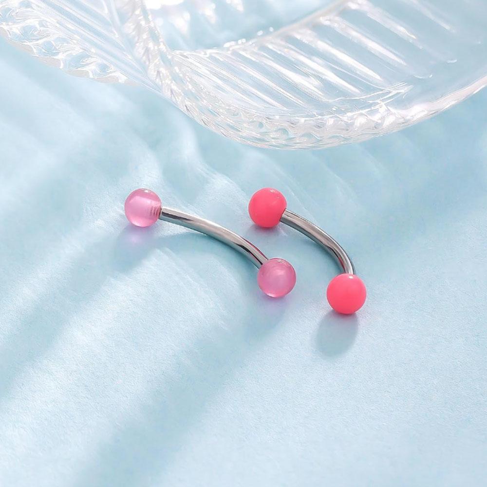 1/18Pcs Set 16G 6/8/10mm Eyebr - Rook Curved Barbell recension och pris