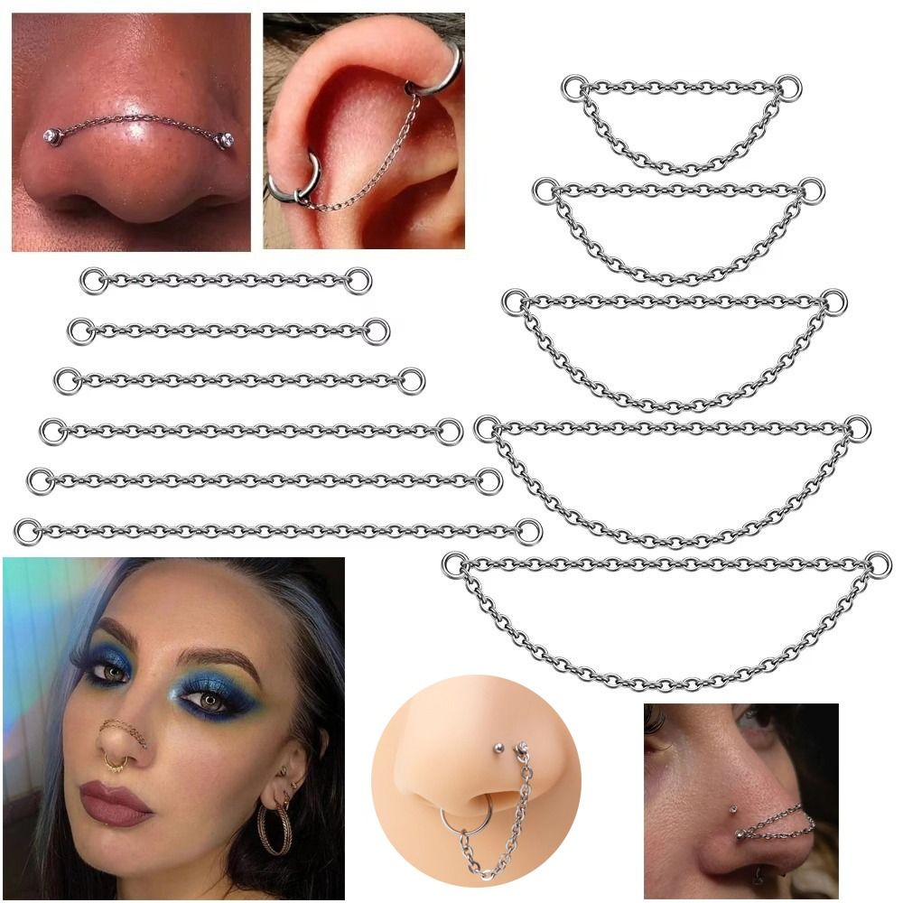 Fashion Titanium Nose Chain Do - Body Jewelry Labret recension och pris
