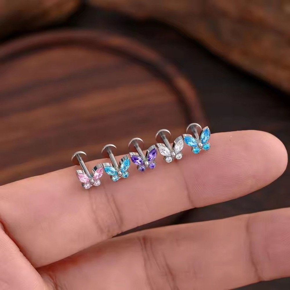 1PC G23 Titanium Butterfly Lab - Body Jewelry Labret recension och pris