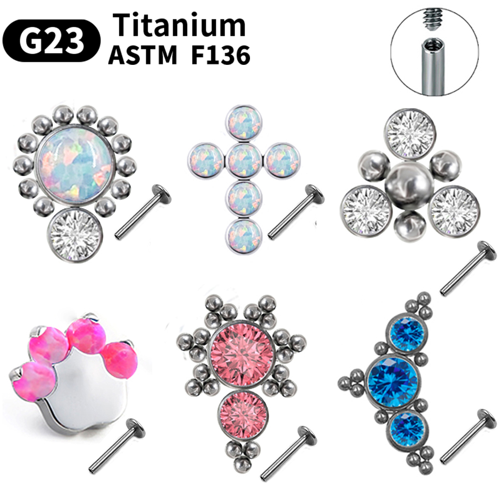 G23 Titanium Piercing Stud Ear - Body Jewelry Labret recension och pris