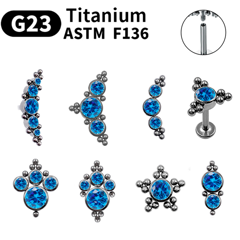 G23 Titanium Piercing Stud Ear - Body Jewelry Labret recension och pris