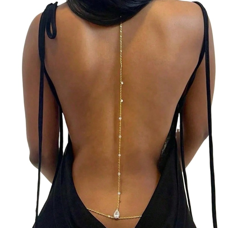 Bride Backless Rhinestone Wate - Body Jewelry Bra recension och pris