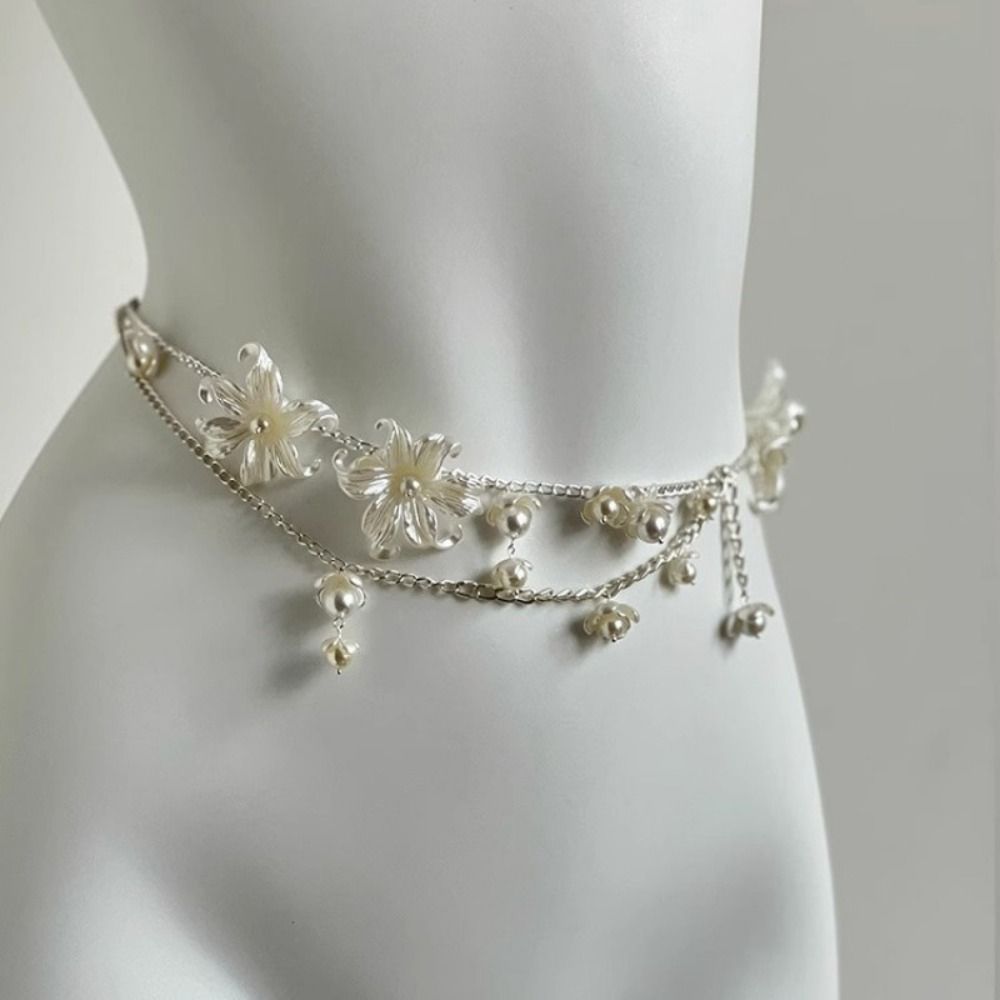 Fashion Elegant Pearl Waist Ch - Body Jewelry Women recension och pris