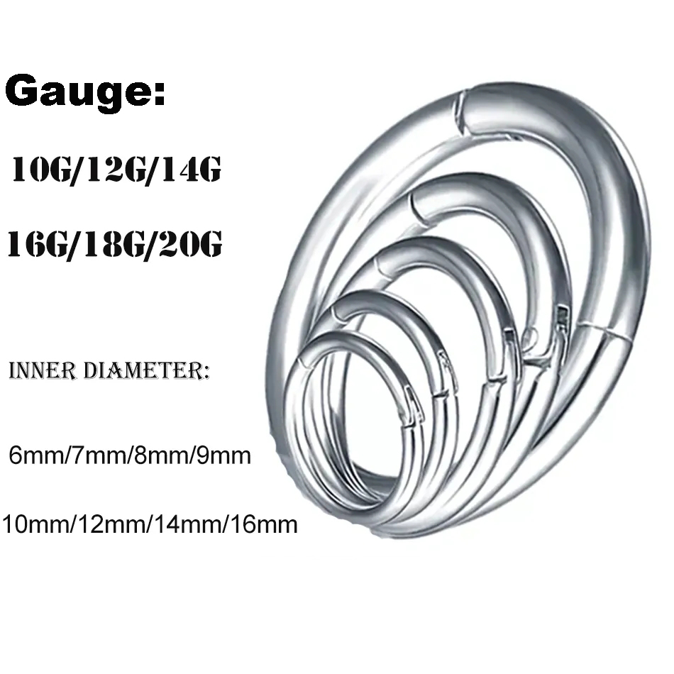 1PC G23 Titanium Hinged Segmen - Body Jewelry Nipple Rings recension och pris