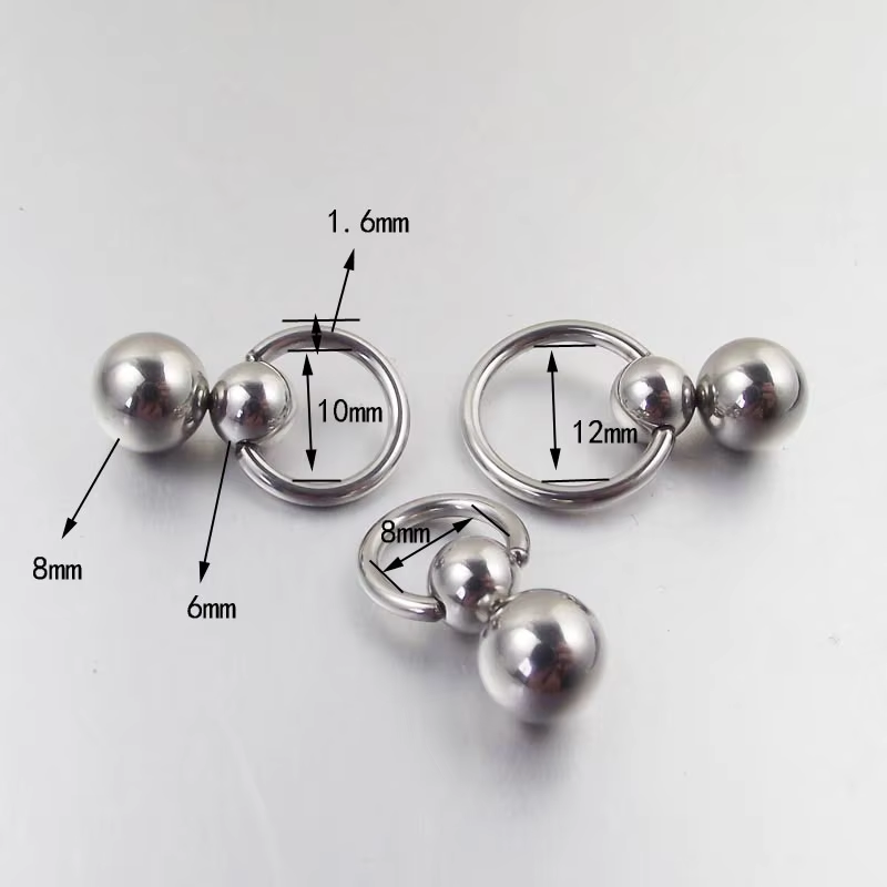 1Pcs Stainless Steel Double Ba - Nipple Bar Curved recension och pris