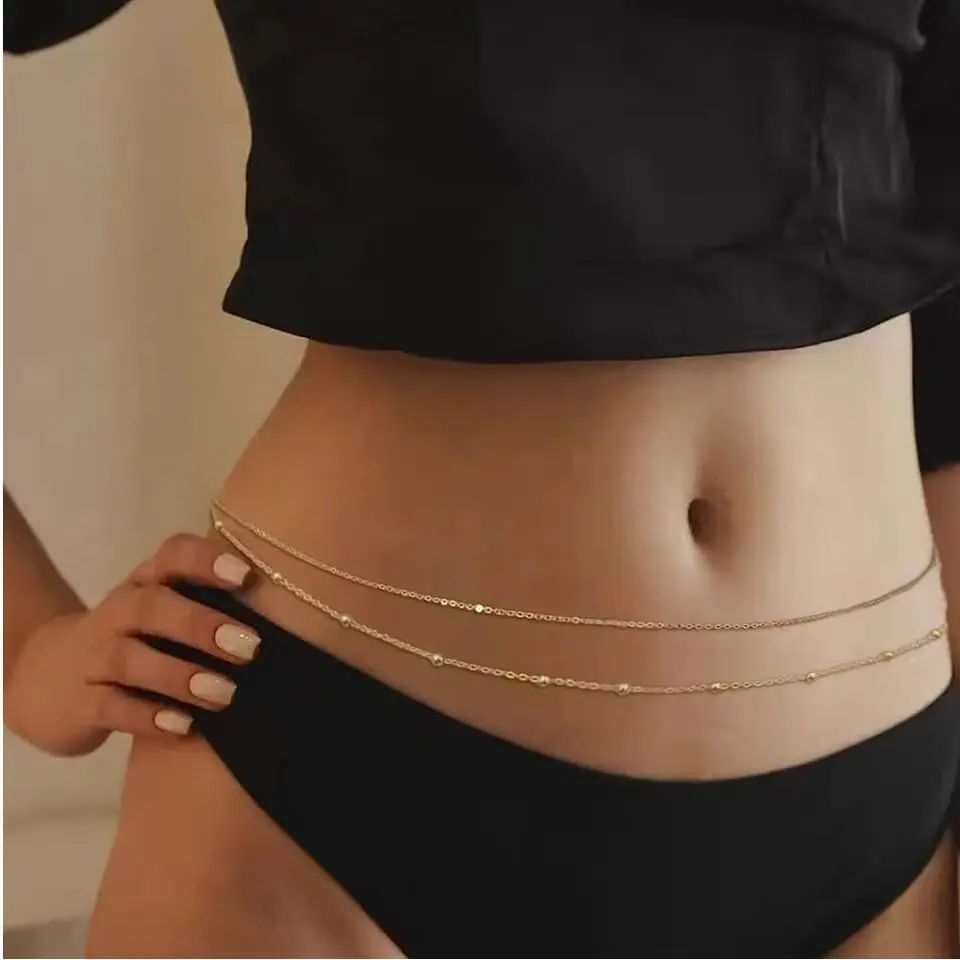 HipHop Double Layers Belly Cha - Body Jewelry Women recension och pris
