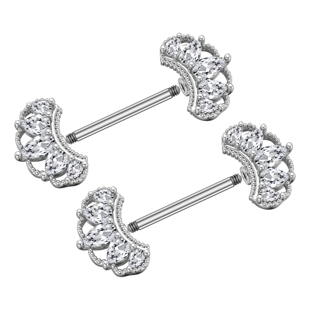 2pcs Both Sides Screwed Nipple - Body Jewelry Nipple Rings recension och pris