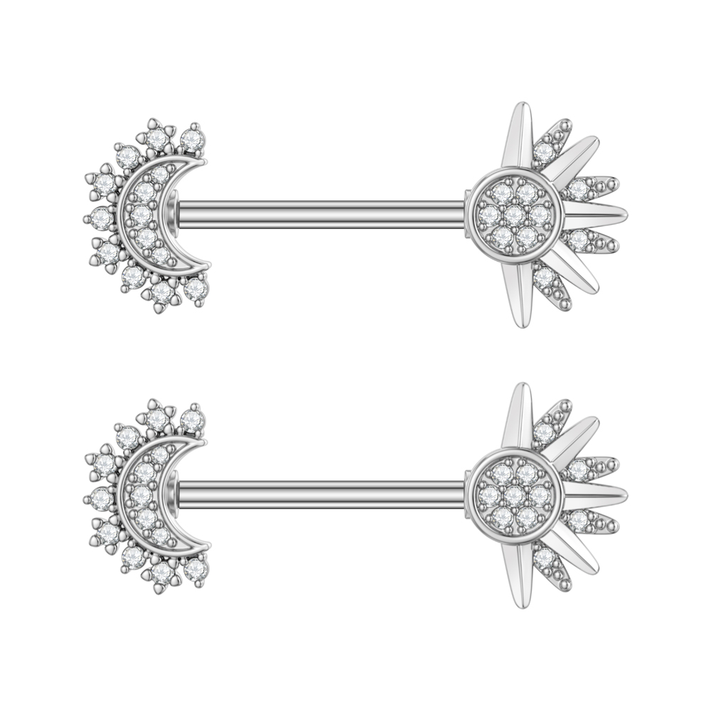 2pcs Both Sides Screwed Nipple - Body Jewelry Nipple Rings recension och pris