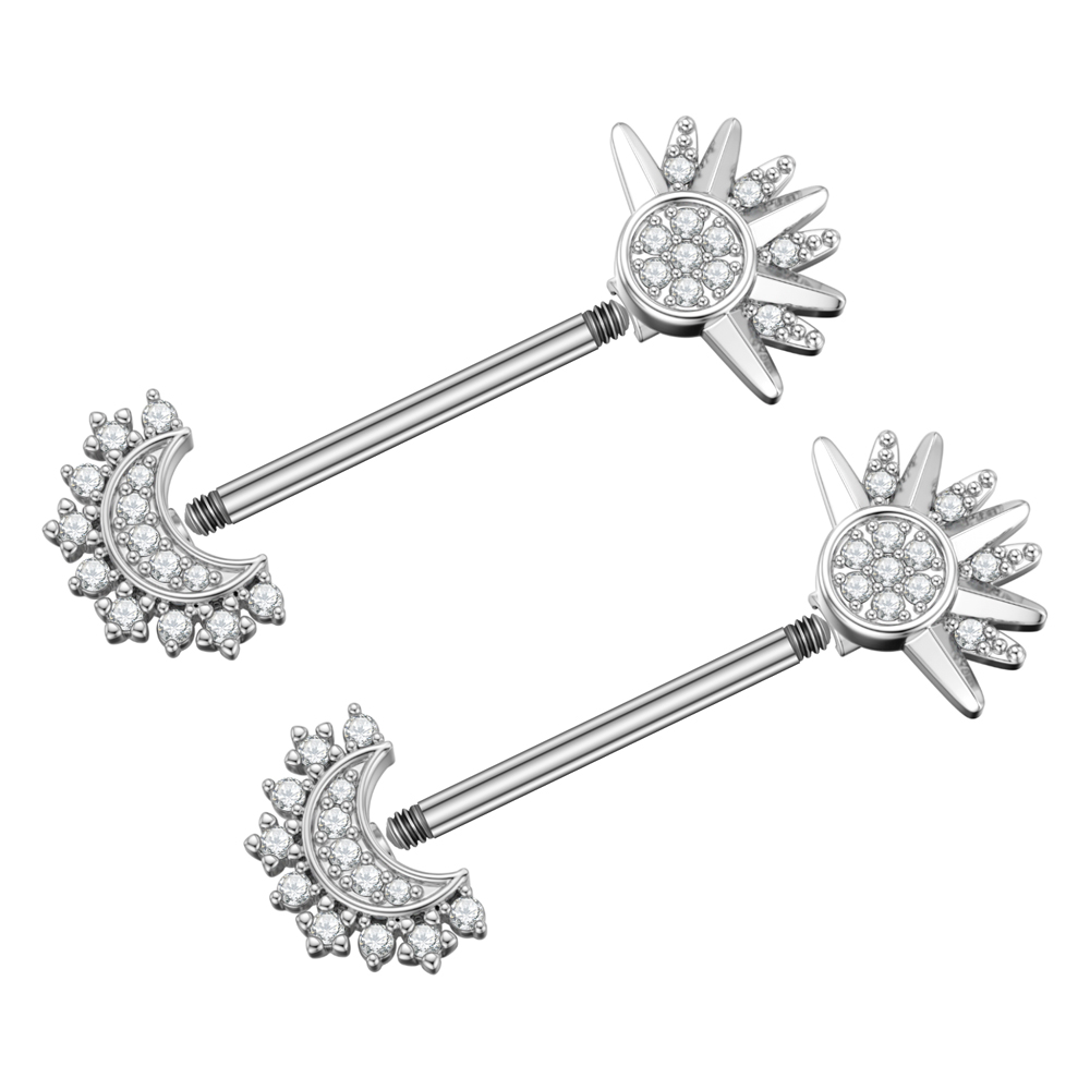 2pcs Both Sides Screwed Nipple - Body Jewelry Nipple Rings recension och pris