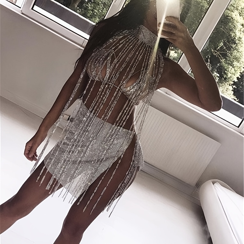 Sexy Rhinestone Bra Body Chain - Body Jewelry Bra recension och pris