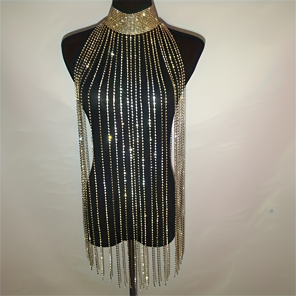 Sexy Rhinestone Bra Body Chain - Body Jewelry Bra recension och pris