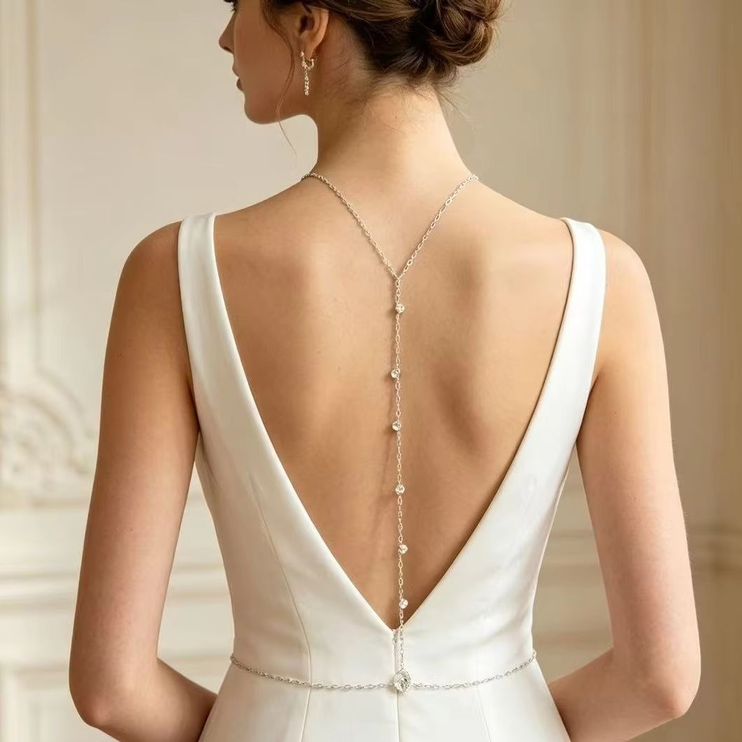 Back Body Chain Zircon Spine C - Body Jewelry Back recension och pris