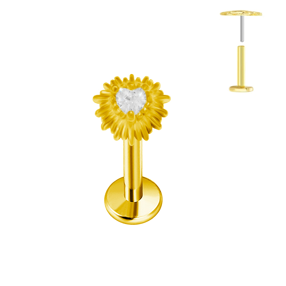 ASTM F136 G23 Titanium Heart-s - Body Jewelry Labret recension och pris